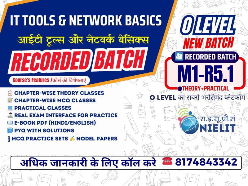 IT Tools & Network Basics (M1-R5.1) Recorded Batch