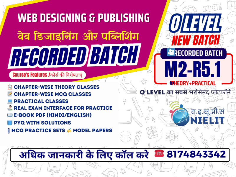 Web Designing (M2-R5.1) Recorded Batch