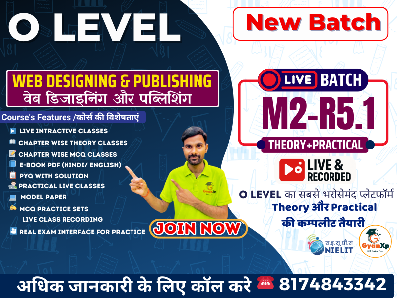 Web Designing & Publishing (M2-R5.1) LIVE Batch JAN 2026